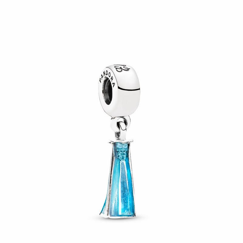 Pandora Disney Elsa's Dress Dangle Charm Sale NZ, Sterling Silver (683490-TPV)